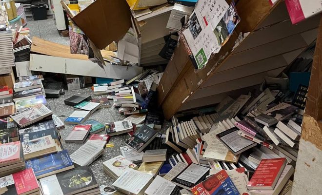 Kind samaritans step forward to help Taiwan bookstore after earthquake collapses shelves