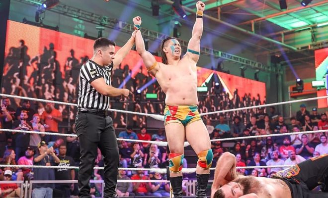 S’porean pro wrestler Dante Chen wins WWE match after flipping larger opponent onto the floor