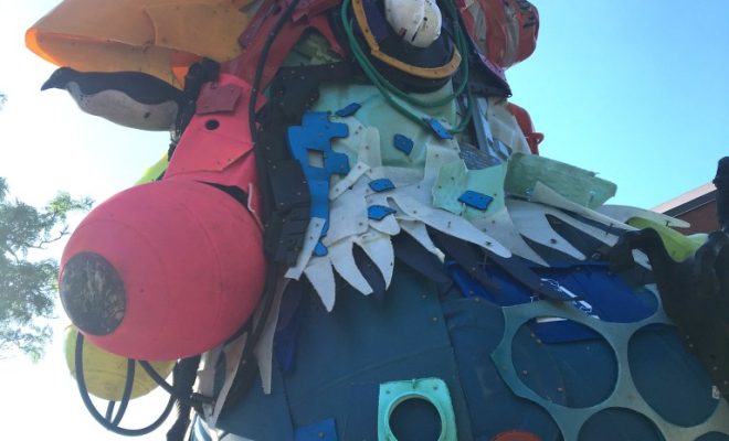 20 feet tall and made of trash, ‘Plastic Rooster’ a sight to see