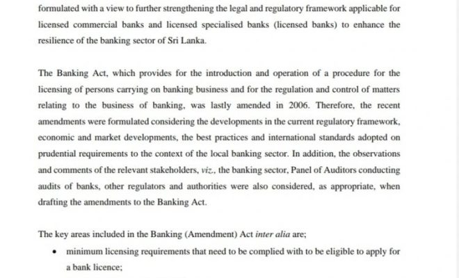 Implementation of the Banking (Amendment) Act, No 24 of 2024