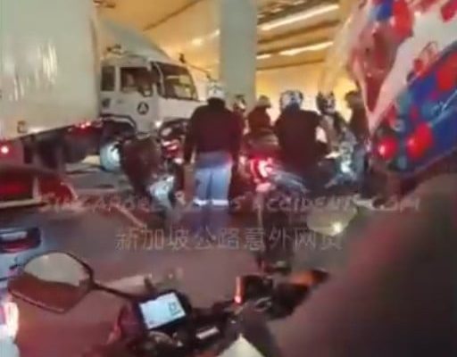 2 motorcyclists sent to hospital after accident with trailer on AYE, driver arrested