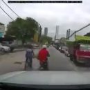 Motorcyclist kicks cyclist off M’sian road in video from 2023, police urge courtesy & tolerance